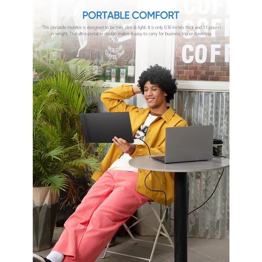 ARZOPA 14" A1 Portable Laptop Monitor FHD 1080P External Display with Dual Speakers Second Screen